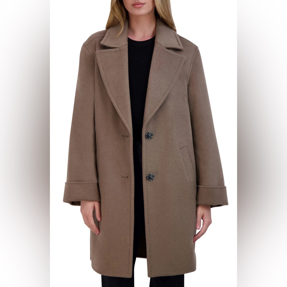 Tahari Sandra Oversize Wool Blend Coat